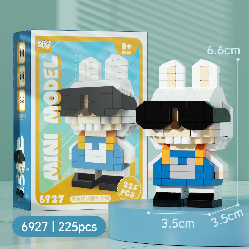 Rabub Cartoon Puppe Baustein Diamant Kleine Partikel Puzzle Zusammenbau Spielzeug