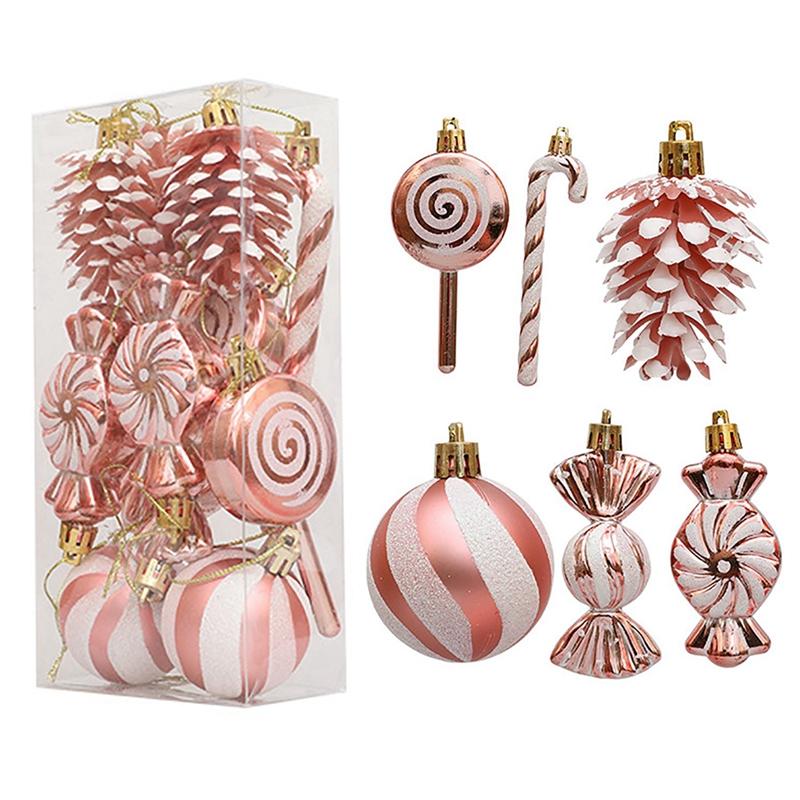16Pcs/Box Christmas Balls Set Christmas Tree Hanging Ornaments For New Year Noel Navidad Shatterproof Christmas Tree Decorations