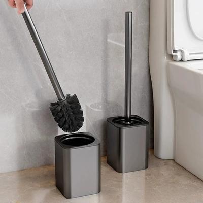 Lüks Tuvalet Fırçası Metal Kabuk Duvara Monte Tuvalet Fırçası Tutucu Ölü Açı Yok Ev Temizlik Araçları Banyo Aksesuarları