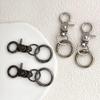 Electroplated Zinc Alloy Spring Buckle Keychain - DIY Openable Round Ring Accessory