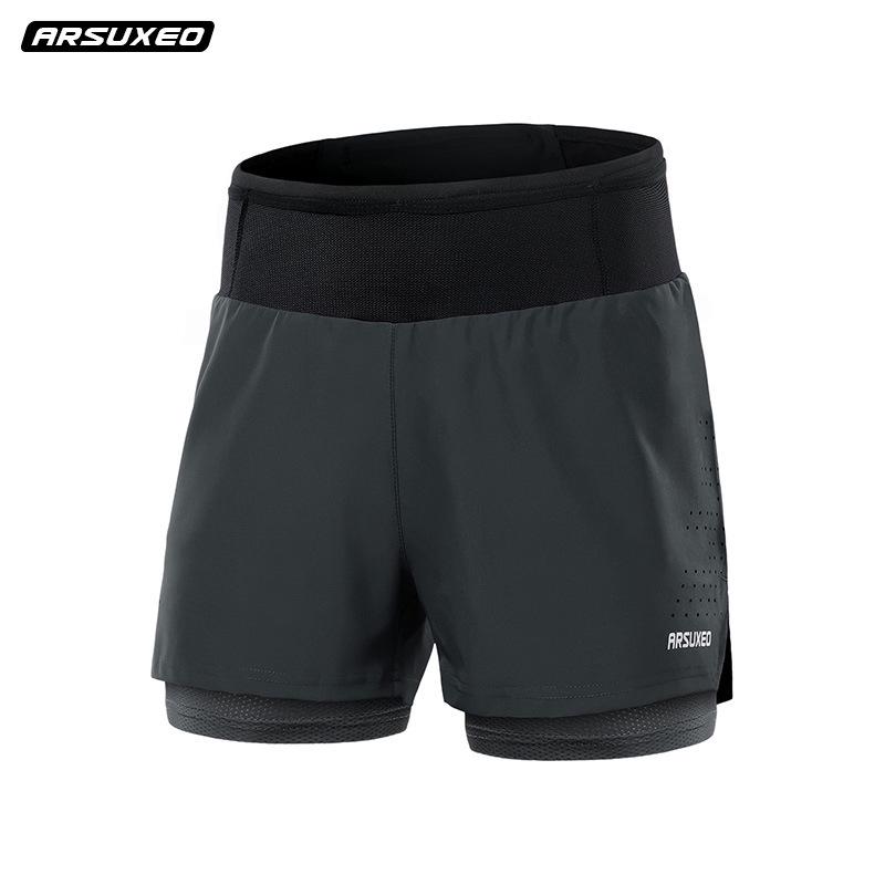 Men's Quick-Dry Breathable Outdoor Running Shorts with Multifunctional Pockets, Loose Fit, Anti-Exposure Design