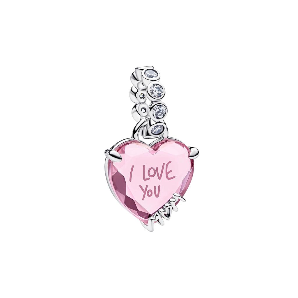 925 Silver Sparking Clear Spacer Star Flower Heart Clip Charm Beads Pendant Fit Bracelet Necklace