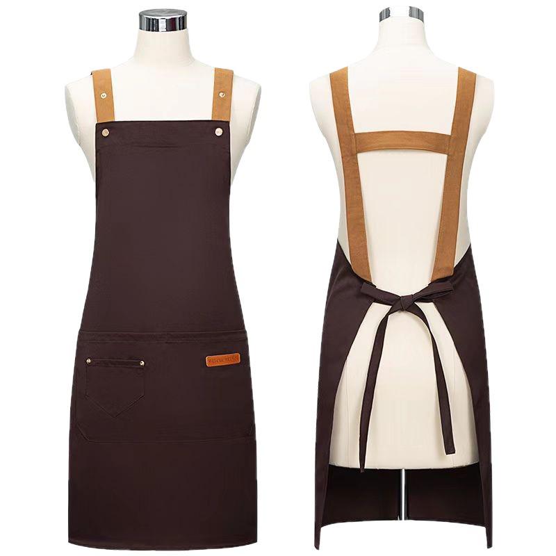 Water-Repellent Cooking Apron with Custom Print for Adults