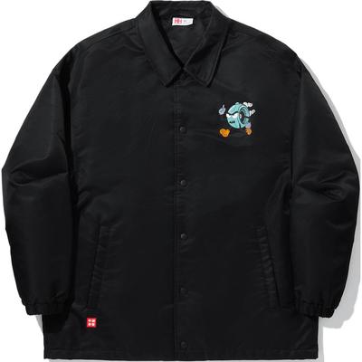 Li Ning Skateboard Series Printed Loose Comfortable Casual Cotton Jacket Unisex Jacket Black AJMU217-2