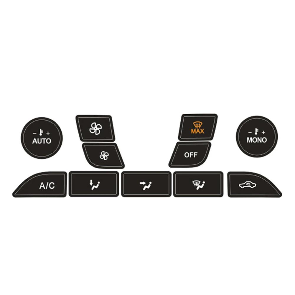 For Ford Focus MK2 Interior Decal Silver Button Repair Stickers for Air Conditioner for Ford Focus 2 Interior Tuning Accessories