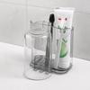 2pcs PET Toothbrush Rack Storage Rack Wall Mounted Mouthwash Cup Rack  Home Organization