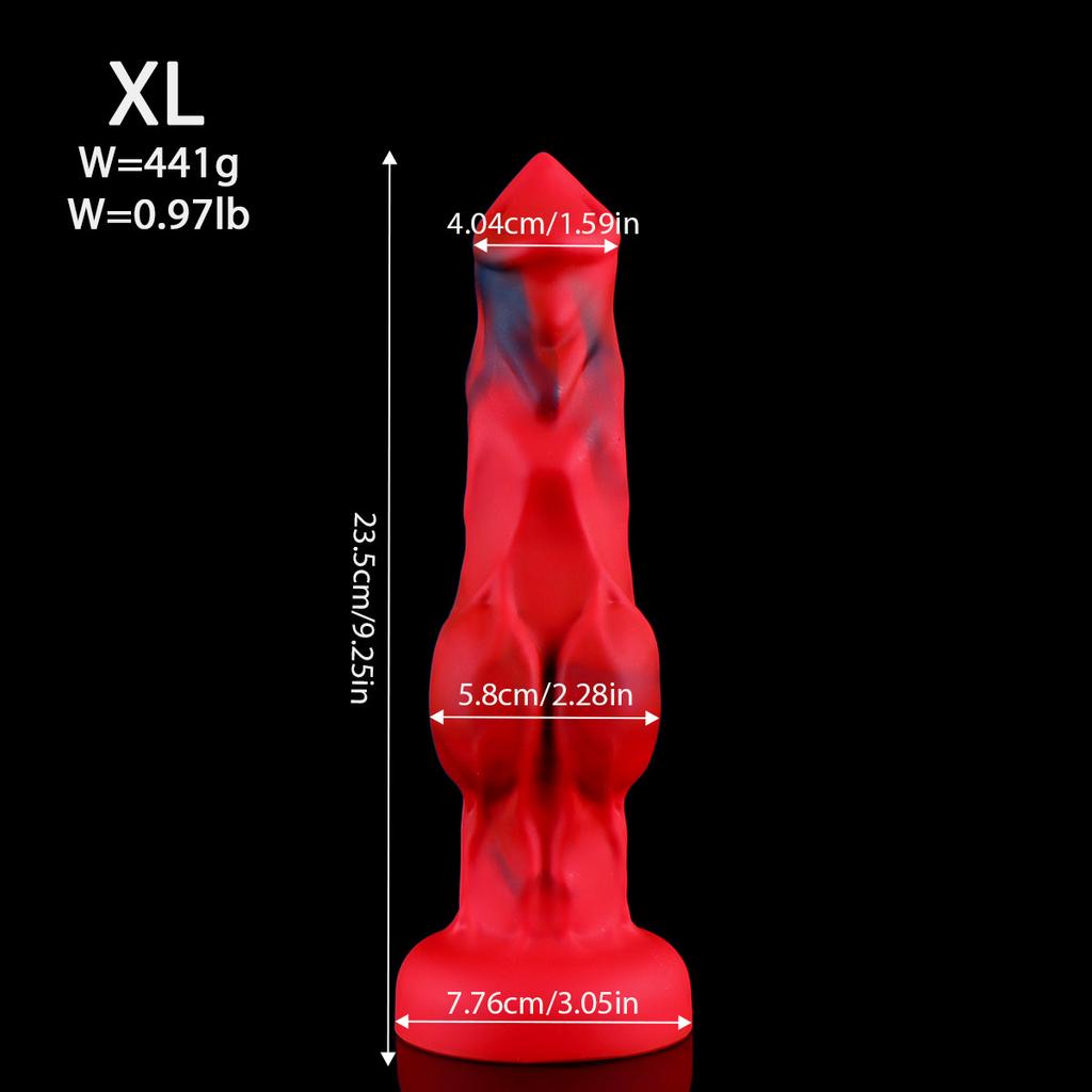 Texture Wolf Penis Animal Realistic Simulation Big Penis Liquid Silicone Soft Dildo Sex Toy