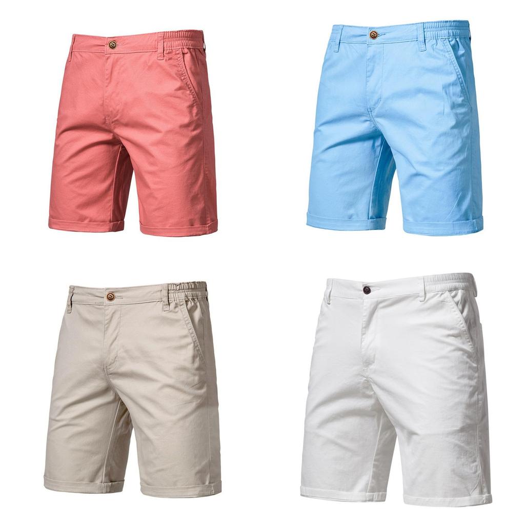 Cotton Casual Shorts For Men With Multiple Pockets Summer Slim Fit For Teenagers