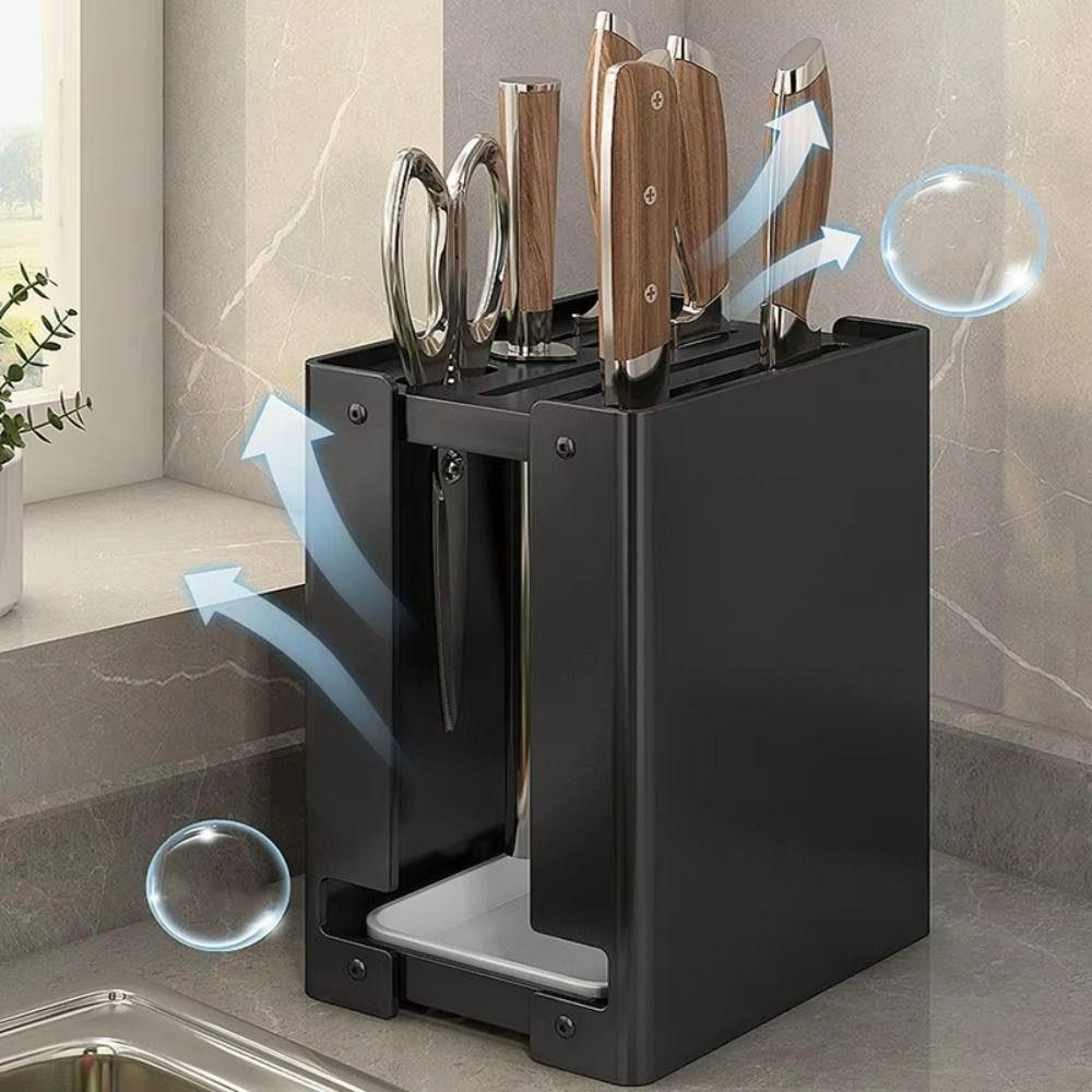 Drain Tray Kitchen Storage Rack Stainless Steel Tool Storage Rack  Countertop Placement