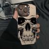 Skull Face for iPhone16 Mobile Phone Case Apple 15PLUS New 14Pro Creative 12 Anti-drop 11 Color Silver X