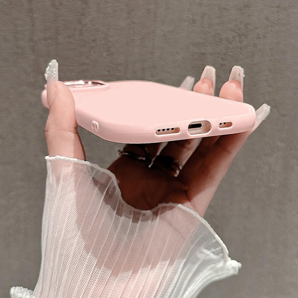 Silicone Phone Case For iPhone 11 15 16 Pro Max 13 14 12 15promax 16promax 13promax Shockproof Love Heart Funda Covers Bumper