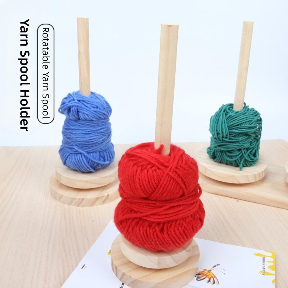 Portable Wool Yarn Winding Axis Frame Wooden Yarn Holder Durable Yarn Rotating Tool  Household