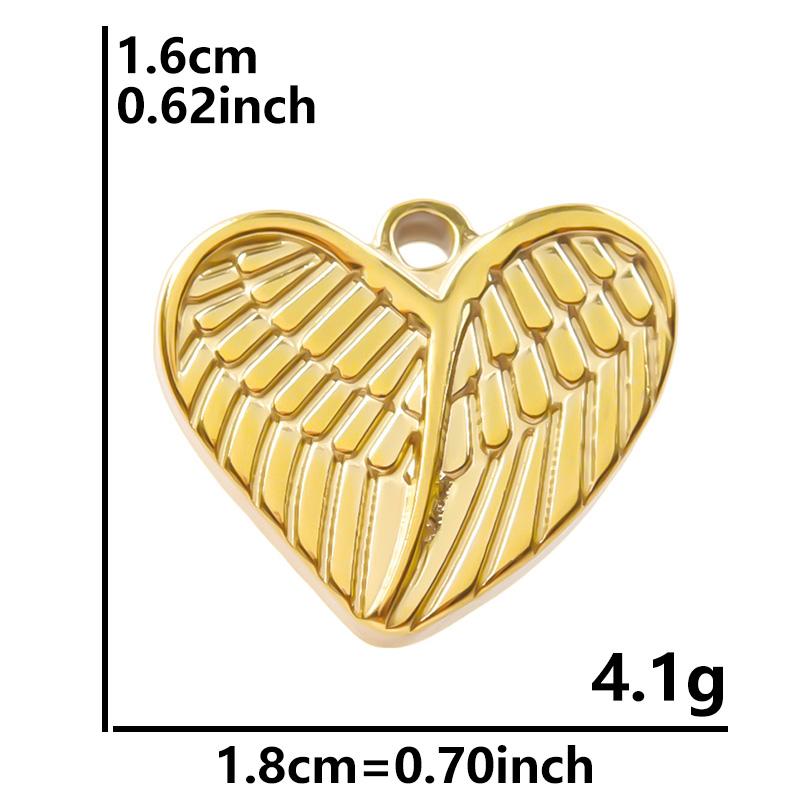 6pcs/Lot Different Heart Pendants For Jewelry Making Supplies 18k Real Gold Plated Stainless Steel Charms Bulk Sun Flower Charm