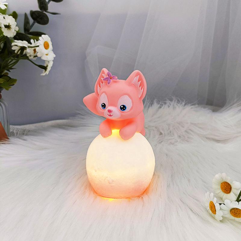 

Enamel Cute Moon Jade Gui Dog Glowing Toy Night Light Button Cell Supply Power StyleC