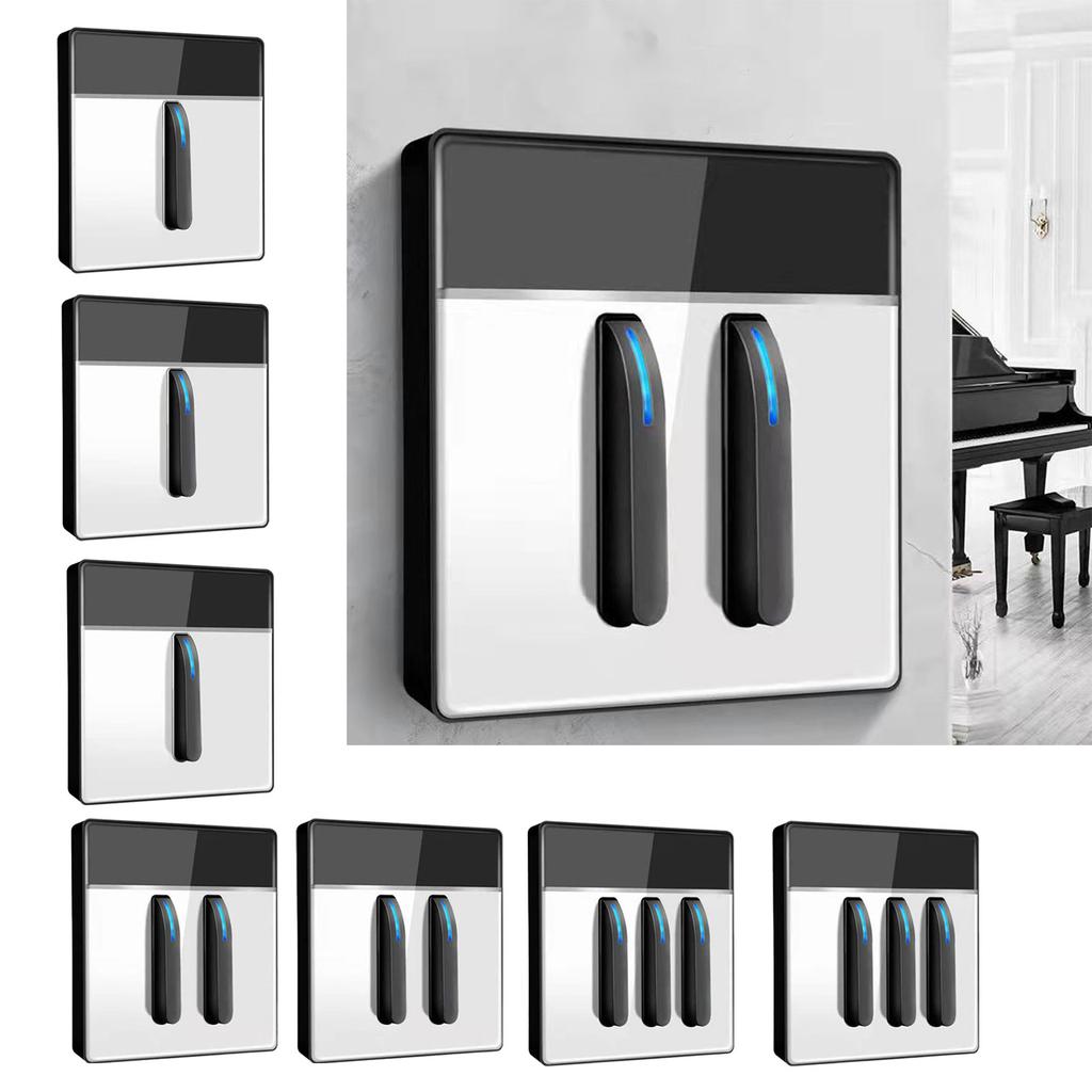 1/2/3 Gang Wall Glasses Panel Switches Enduring Electrical Light Switches Tempered Glass Panel Wall Light Switches