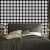 Wallpaper Black and White Checkered Gray, Light Gray and Graphite 50x1000
