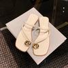 Women's Summer  New Arrival Slip-On Sandals Elegant Square Toe Open-Toe Design Synthetic Cover Upper & Rubber Sole Sandals