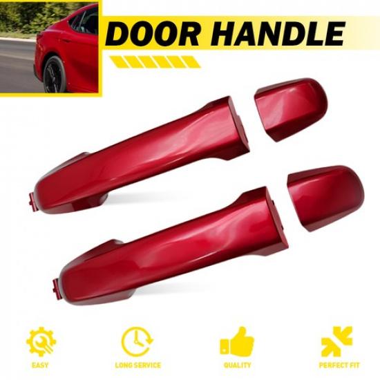 pair Red Rear Left&tRight Outer Handle Exterior Handle For Toyota Camry 2012-17