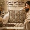 Retro Mandala Leaf Pillowcase Peach Skin 2D Flat Printed Artistic Cushion Cover for Couch Bedroom Sofa Home Decoration