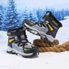 Boy's Winter Snow Boots with Plush Insulation Anti Slip Outdoor Sports Snow Boots