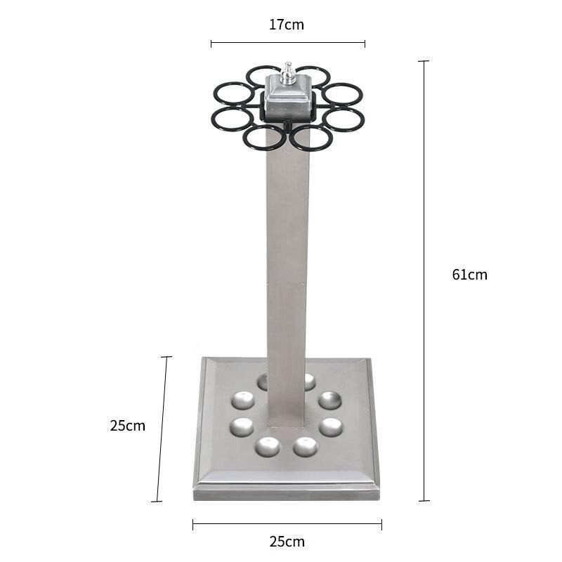 8-Hole Metal Floor Billiard Cue Rack