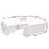 VidaXL Salon de Jardin avec Coussins 11 pcs, Canapés de Terrasse, Ensemble de Meubles de Patio, Mobilier d'Extérieur, Gris 3227208