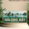 Halong Bay Vietnam Limestone Karsts Sailing Boat Aluminum Tin Sign Wall Art Decor for Garage Bar Man Cave D Flat Printing Metal