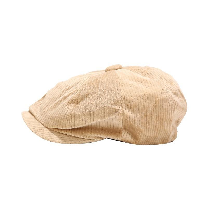 Korean Version Corduroy Octagonal Hat Female Literature Style Painter Multi Color Fashion Women Hats Accessories