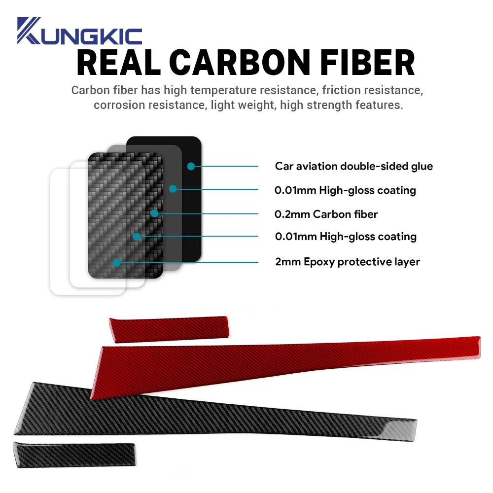 Real Soft Carbon Fiber Sticker For Renault Fluence Megane RS 2009 2010 2011 2012 2013 2014 LHD RHD Instrument Panel Strip Trim