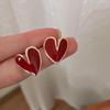 A Pair of Versatile Dripping Oil Love Earrings