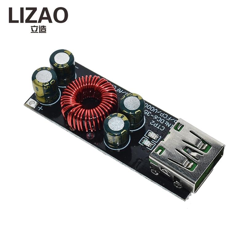 LIZAO 6-11V Buck Boost DC-DC Module USB-C PD QC1.1 QC1.1 Fast Charge Support SCP FCP Apple Android