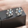 New Lovely Snowflake Charm Earring For Women Christmas Gift Fashion Crystal Zircon Stud Earrings New Year Jewelry Gifts