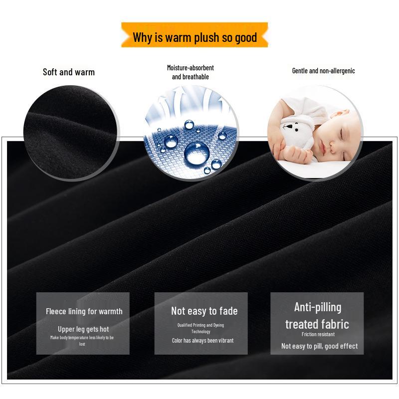 Pantalones de Capa Base de Otoño para Hombre Talla Grande con Forro Polar - Gruesos, Cálidos y Elegantes