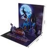 Halloween 3D Glittering Pumpkin Skull Greeting Card Hot Gold Edition Party Invitation Card Eye-Catching Design for Party
