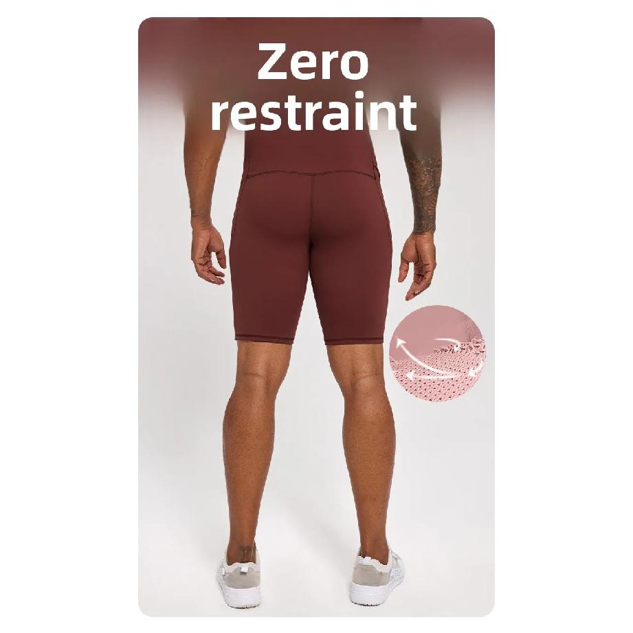 Strong shaping sports leggings for men summer quick drying breathable sports shorts, sweat training cropped pants Running shorts