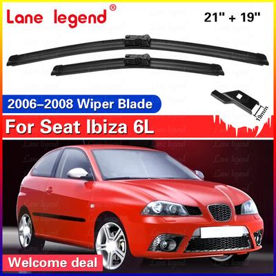 For Ibiza 6L 2006 2007 2008 Front Windshield Wiper Blades 2pcs Windscreen Window Car Accessories 21"+19"