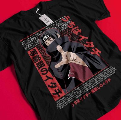 Itachi Uchiha T-Shirt Naruto Tshirt Jiraya Shirt Madara Kakashi Sharingan Sasuke BB1725