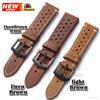 18/19/21/24mm 20/22mm Perforated Breathable Watch Strap for Seiko Bracelet for Rolex Band Smartwatch Leather Men Women Wristband