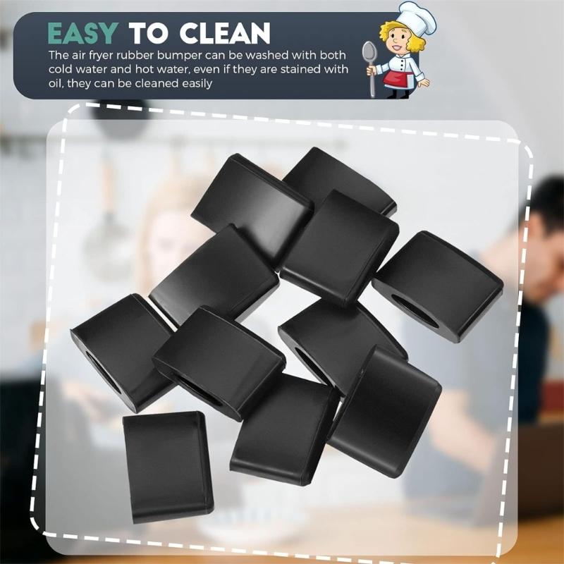 20Pcs Air Fryers Component Protectors Air Fryer Tray Feet Bumpers Air Fryer Bumpers Corner Protectors Air Fryer Bumpers