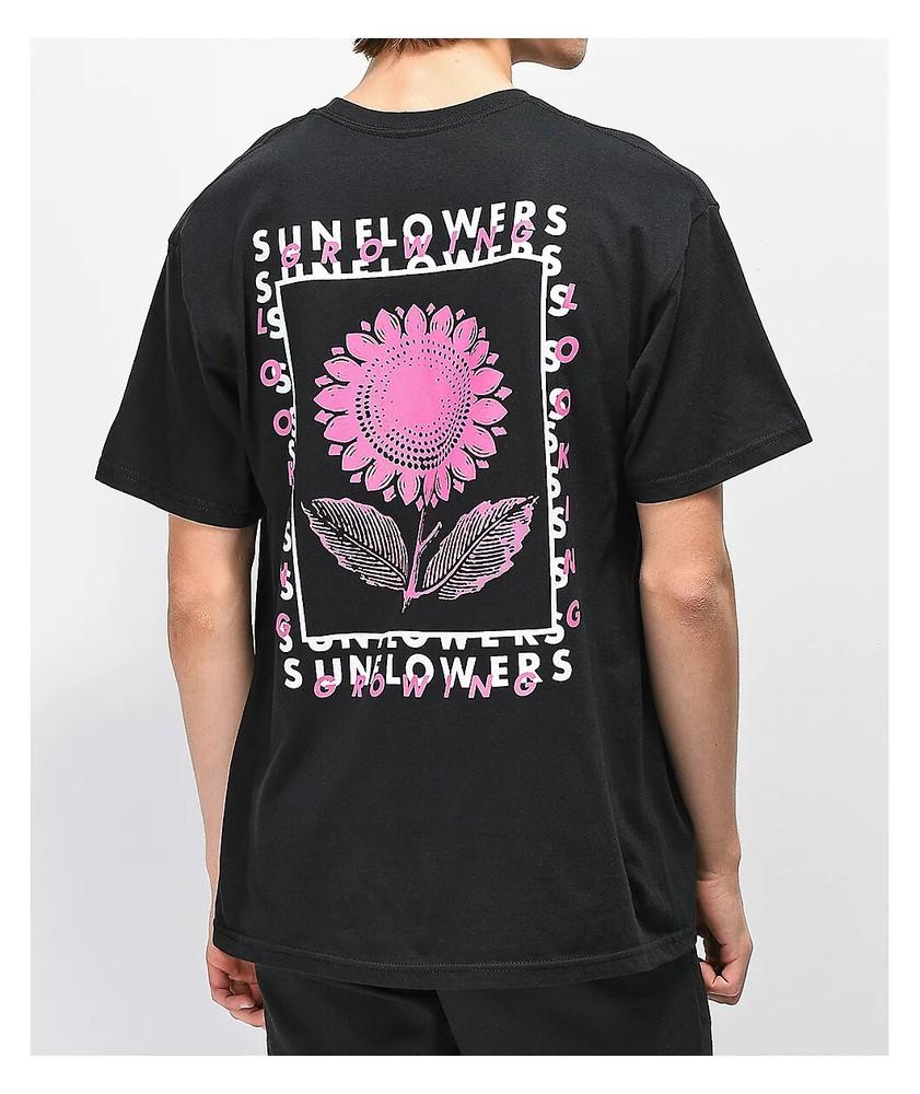 

Empyre Mens Sunflowers Sun Flowers Black T-Shirt New S 3XL