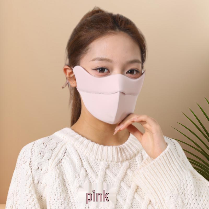 Women's High-Value Windproof & Warm Face Cover for Riding, Autumn/Winter Sun Protection, Washable Sponge Mask