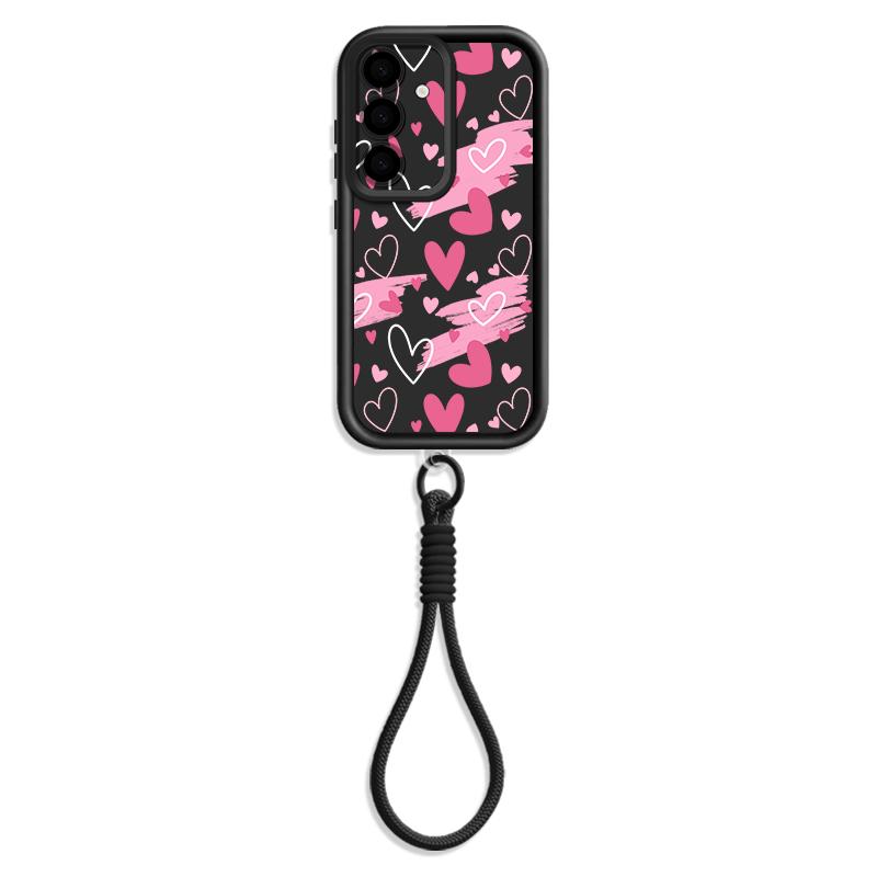 Cherry Fruits Print Lanyard Case For Samsung S26 FE A18 S25 S24 S23 S22 Ultra A54 A55 A16 A26 A36 A56 A17 A27 A37 A57 5G Bumper Cover