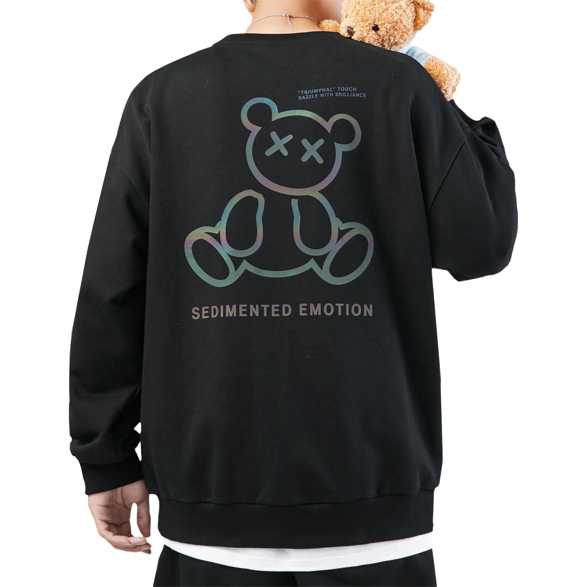 

Easykode Fall Long Sleeve Popular Fluorescent Print Cool Plus Size Pullover Unisex Sweatshirt Size XL Men s Sweatshirt, Pullover, Sweatshirt,