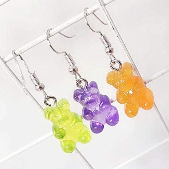 Gummy-style bear 20-piece set 10 colors resin charm clear candy pendant handmade decoration parts earrings keychain craft materials