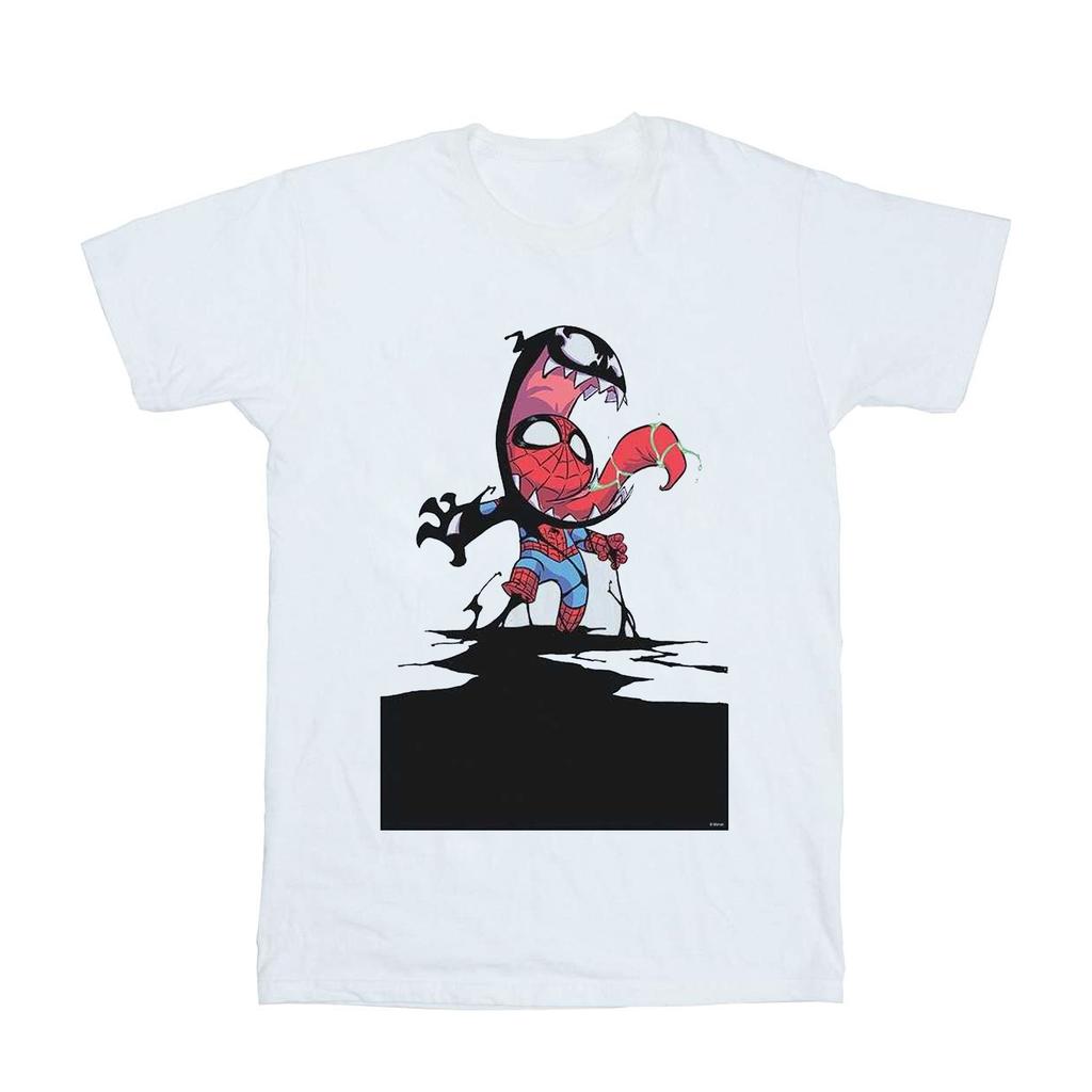 Marvel Mens Spider-Man Venom Cartoon T-Shirt