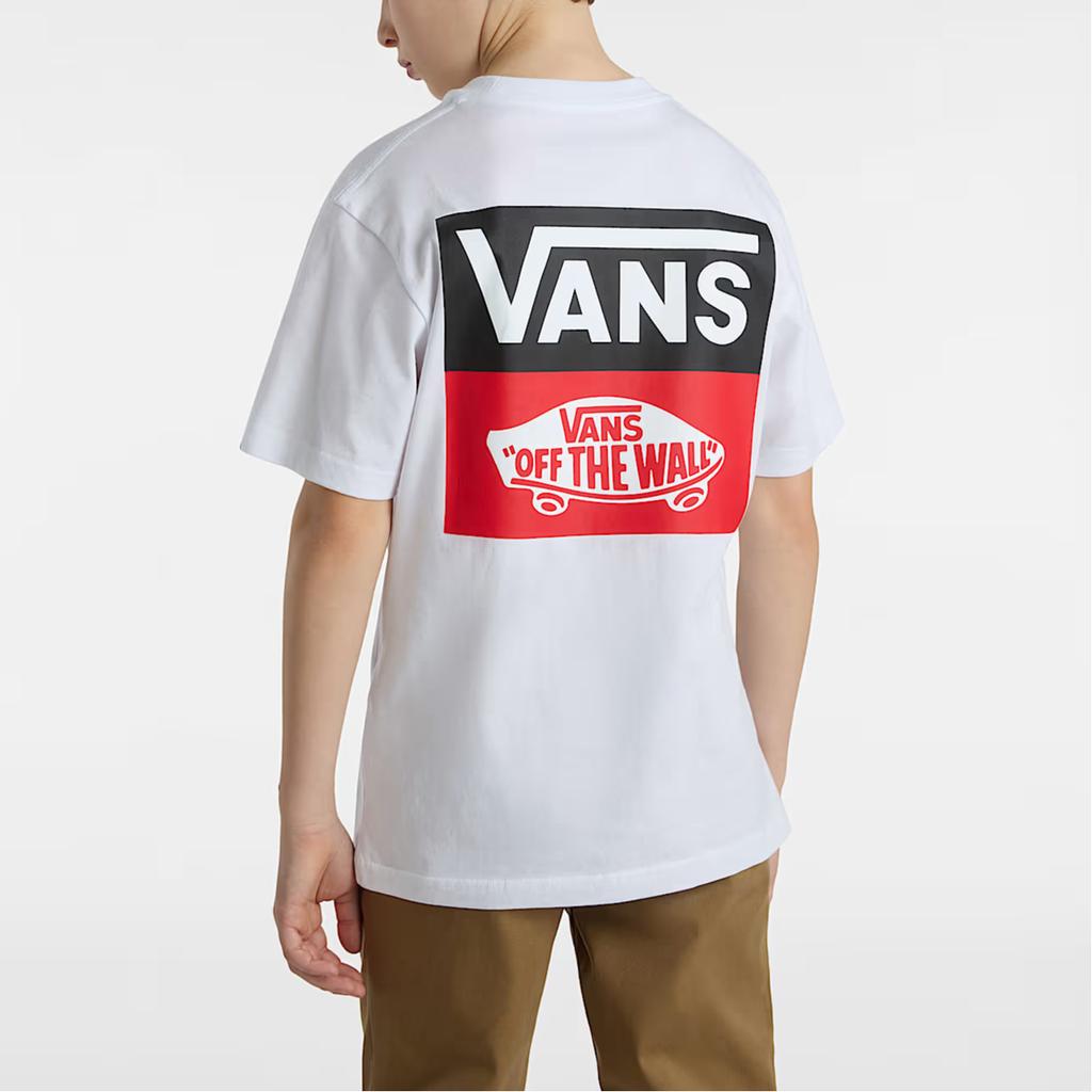 Vans T-Shirt Round Neck Letter Print Short Sleeve Kids Tops White VN000GDGWHT