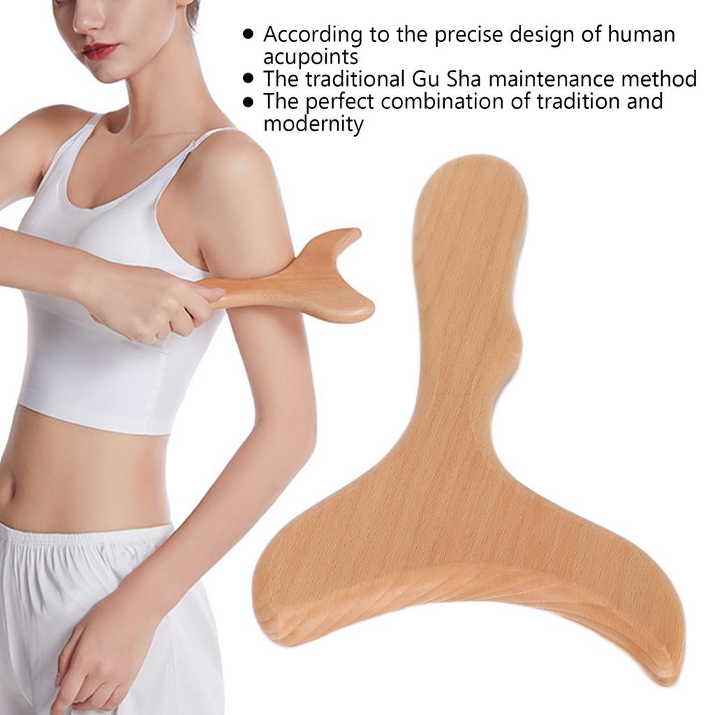 Wooden Scraping Board Stimulating Lymphatic Clearing Cellulite Beauty Dredge Board