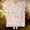 1 Nutcracker Pattern Flannel Blanket - Bed, Sofa, Office, Travel, Gift, Decoration, Chair, Cozy and Warm, Christmas