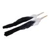 1 Pair Long Dance Fan Soft Beautiful Classical Dancing Fan for Belly Dance Performance Learning 1.5m Gray and Black