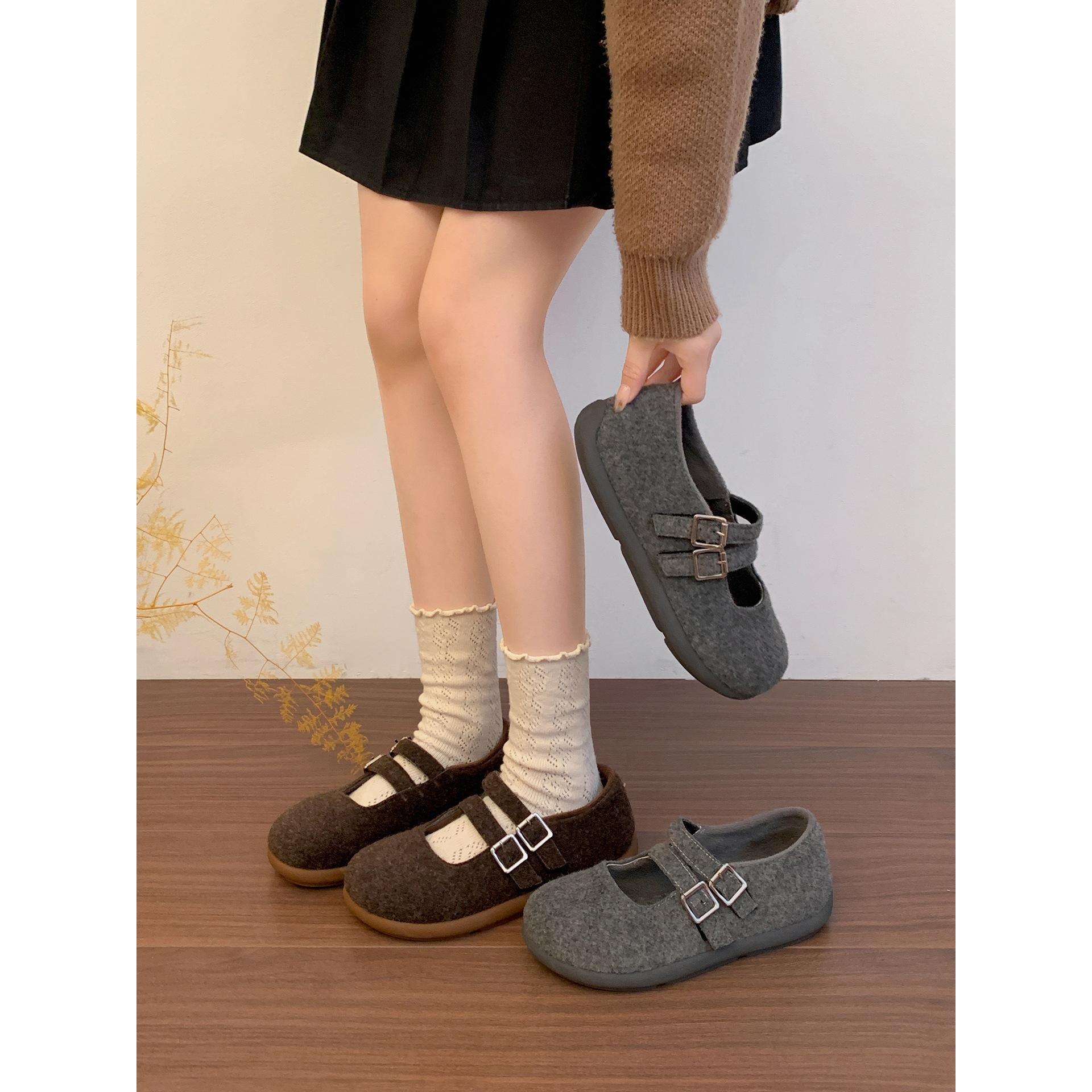 Wang Fan retro thick-soled piled thickened Mary Jane shoes 2025 new autumn and winter heightened thick-soled single shoes 40 коричневый 2590₽